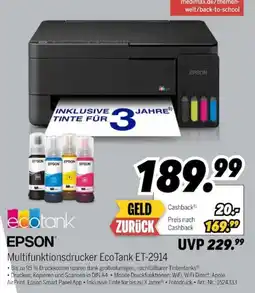 MEDIMAX EPSON Multifunktionsdrucker EcoTank ET-2914 Angebot