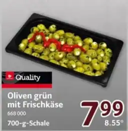 Selgros Quality Oliven grün mit Frischkäse Angebot
