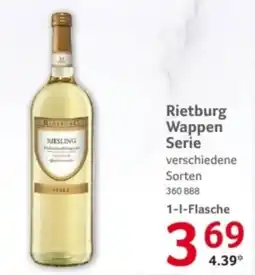 Selgros Rietburg Wappen Serie Riesling Angebot