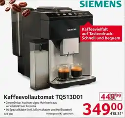 Selgros SIEMENS Kaffeevollautomat TQ513D01 Angebot