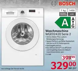 Selgros BOSCH Waschmaschine WGE02420 Serie 2 Angebot