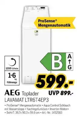 MEDIMAX AEG Toplader LAVAMAT LTR6T4EP3 Angebot
