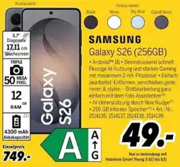 MEDIMAX SAMSUNG Galaxy S26 (256GB) Angebot