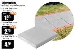 V Baumarkt Gehwegplatte gefaste Platte in Betongrau Angebot