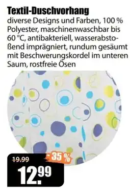 V Baumarkt Textil-Duschvorhang Angebot
