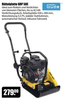 V Baumarkt Rüttelplatte GRP 50E Gude Angebot