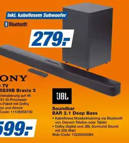 Expert JBL Soundbar BAR 2.1 Deep Bass Angebot
