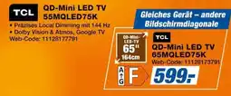 Expert TCL QD-Mini LED TV 65M QLED75K Angebot