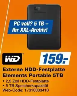 Expert WD Externe HDD-Festplatte Elements Portable 5TB Angebot