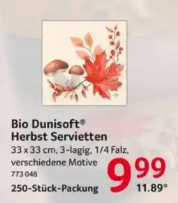 Selgros Bio Dunisoft® Herbst Servietten Angebot