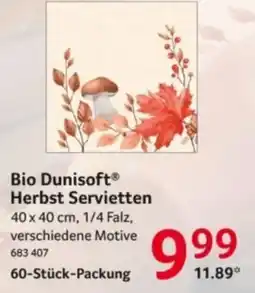 Selgros Bio Dunisoft® Herbst Servietten Angebot