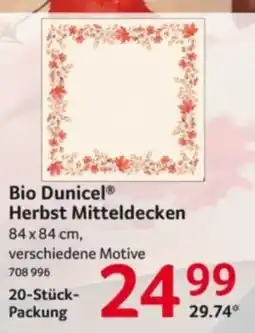 Selgros Bio Dunicel® Herbst Mitteldecken Angebot