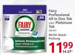Selgros Fairy Professional All in One Tab oder Platinum Tab Angebot
