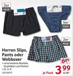 Selgros Herren Slips, Pants oder Webboxer Angebot