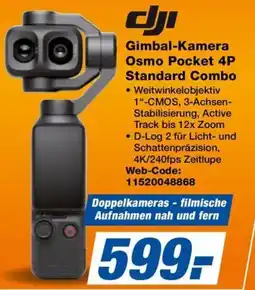 HEM Expert DJI Gimbal-Kamera Osmo Pocket 4P Standard Combo Angebot