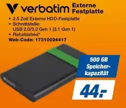 HEM Expert Verbatim Externe Festplatte Angebot