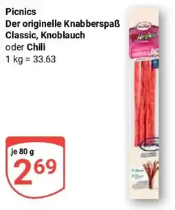 Globus Picnics Der originelle Knabberspaẞ Classic, Knoblauch oder Chili Angebot
