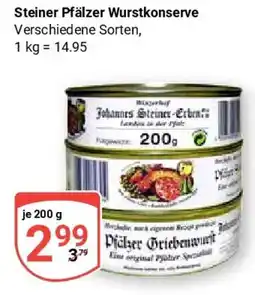 Globus Steiner Pfälzer Wurstkonserve Angebot