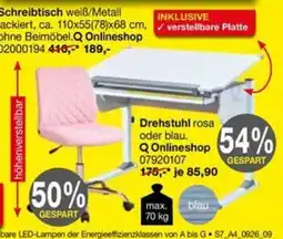 Opti Wohnwelt Schreibtisch weiß/Metall Angebot