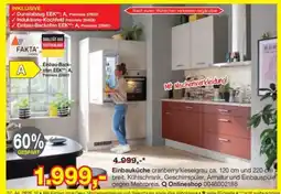 Opti Wohnwelt Einbauküche cranberry/kieselgrau Angebot