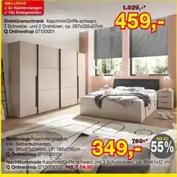 Opti Wohnwelt Drehtürenschrank Kaschmir/Griffe schwarz Angebot