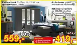 Opti Wohnwelt Schlafzimmer graphit/Artisan Eiche-Nachbildung Angebot