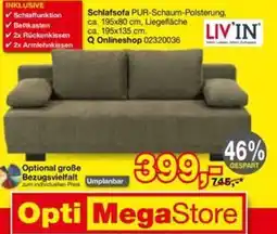 Opti Wohnwelt Schlafsofa PUR-Schaum-Polsterung Angebot