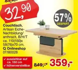 Opti Wohnwelt Couchtisch, Artisan Eiche-Nachbildung/anthrazit Angebot
