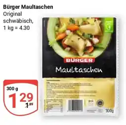 Globus Bürger Maultaschen Angebot