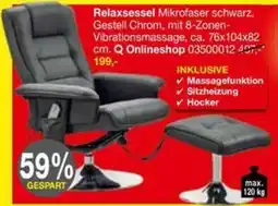Opti Wohnwelt Relaxsessel Mikrofaser schwarz Angebot
