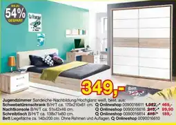Opti Wohnwelt Jugendzimmer Sandeiche-Nachbildung/Hochglanz weiß Angebot