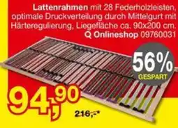 Opti Wohnwelt Lattenrahmen mit 28 Federholzleisten Angebot
