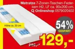 Opti Wohnwelt Matratze 7-Zonen-Taschen-Federkern H2 Angebot