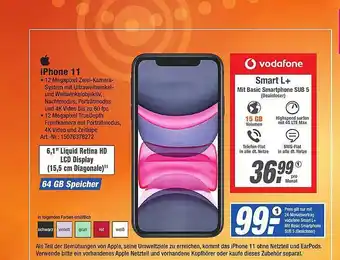 Expert Technomarkt Iphone 11 Mit Vodafone Smart L+ Angebot