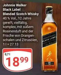 Globus Johnnie Walker Black Label Blended Scotch Whisky Angebot