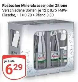Globus Rosbacher Mineralwasser oder Zitrone Angebot