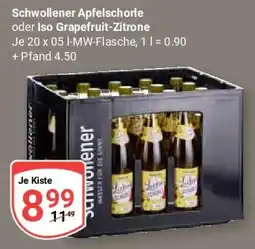 Globus Schwollener Apfelschorle oder Iso Grapefruit-Zitrone Angebot