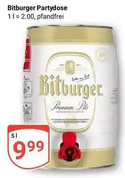 Globus Bitburger Partydose Angebot