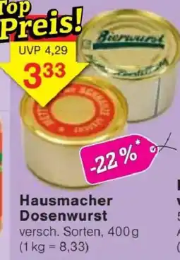 Jawoll Hausmacher Dosenwurst Angebot