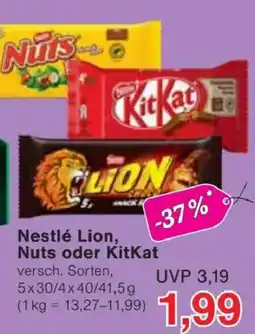 Jawoll Nestlé Lion, Nuts oder KitKat Angebot