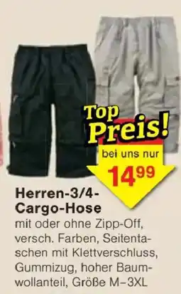 Jawoll Herren-3/4-Cargo-Hose Angebot
