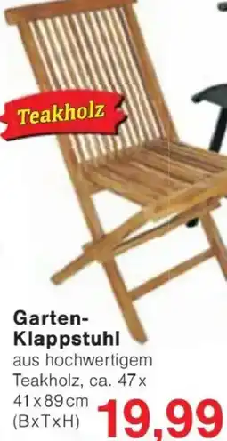 Jawoll Garten-Klappstuhl aus hochwertigem Teakholz Angebot