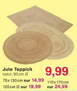 Jawoll Jute Teppich natur Angebot