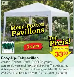 Jawoll Mega-Posten Pavillons Easy-Up-Faltpavillon Angebot