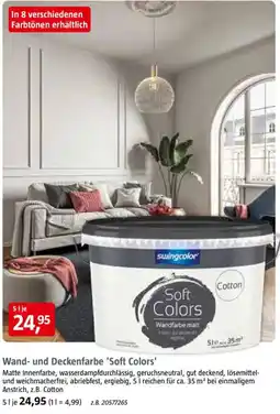 Bauhaus Wand- und Deckenfarbe 'Soft Colors' swingcolor Angebot