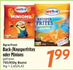 inkoop Agrarfrost Back-/Knusperfrites oder Minions Angebot