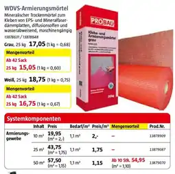 Bauhaus PROBAU WDVS-Armierungsmörtel Angebot