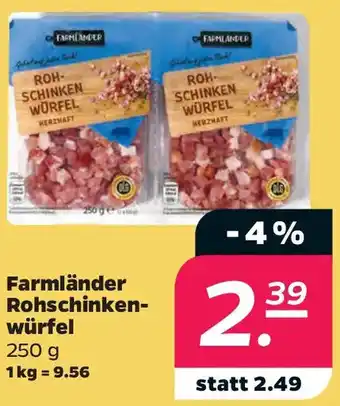 Netto Farmländer Rohschinkenwürfel Angebot