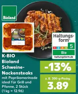 Kaufland K-BIO Bioland Schweine-Nackensteaks Angebot