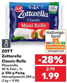Kaufland Zott Zottarella Classic-Rolle Angebot